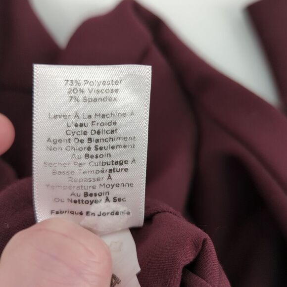 Talbots Cambridge Pull on Red Maroon High Rise Straight Leg Pants Size 8P Short - Picture 4 of 11